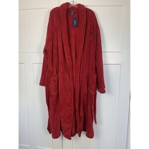 NWT Men's Polo Ralph Lauren Long Sleeve Collar Robe Red L/XL